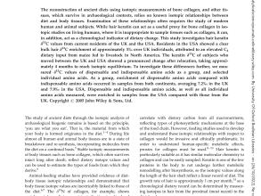 carbon isotope analysis of bulk keratin and single amino acids from british and north american hair